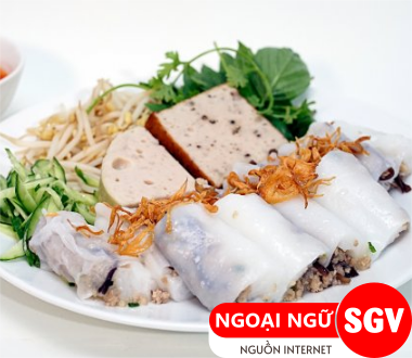 SGV, Bánh cuốn giờ Anh là gì