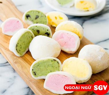 SGV, bánh mochi tiếng Nhật là gì