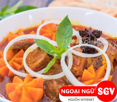 SGV, Bò kho tiếng Anh là gì