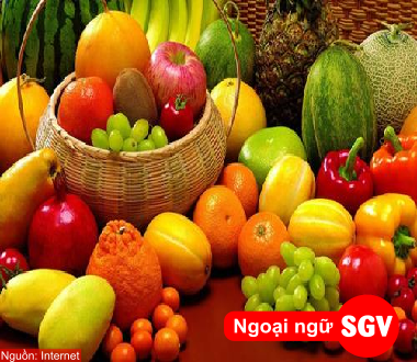 Các loại trái cây trong tiếng Trung, ngoại ngữ SGV