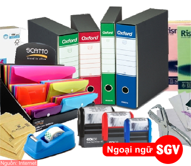 Các vật dụng văn phòng phẩm trong tiếng Trung, ngoại ngữ SGV