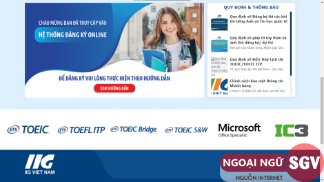 SGV, Cách đăng ký thi TOEIC online