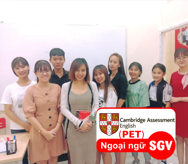 Sài Gòn Vina, chứng chỉ campbridge English: PET là gì