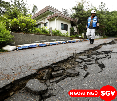 Động đất tiếng Nhật là gì, ngoại ngữ SGV.