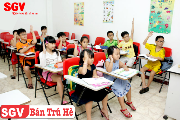 Học tiếng Anh hè bán trú quận 4, hcm, trung tâm sgv, học sinh tiểu học