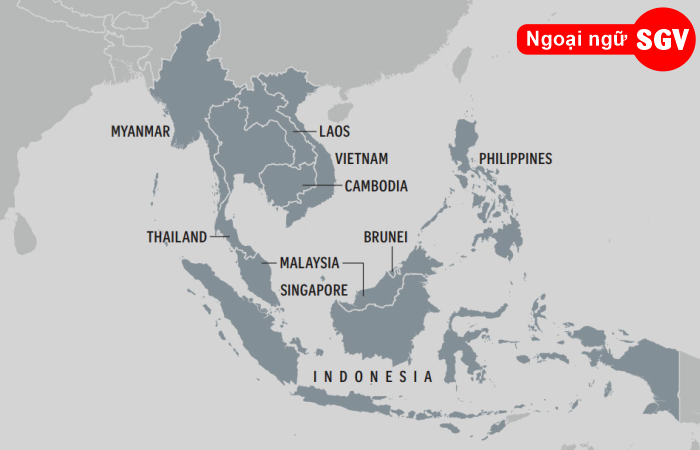 Khu vực Đông Nam Á trong tiếng Trung là gì