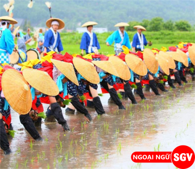 Lễ hội trồng lúa Otaue, ngoại ngữ SGV.