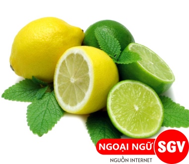 SGV, Lemon và lime có gì khác nhau 