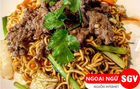 SGV, Mì xào bò tiếng Anh là gì