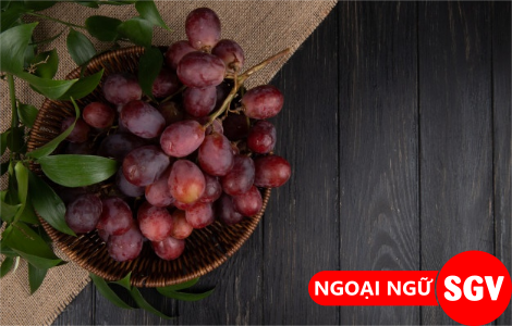 sgv, Quả nho tiếng Anh là gì