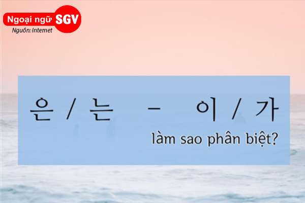 Tiểu từ 은/는 và 이/가