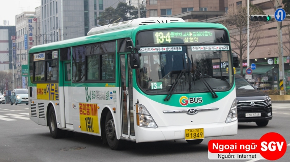 Xe buýt trong tiếng Hàn là gì, sgv